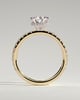 Keira - 3 Claw Pear Pav Solitaire with Hidden Halo - 18k Yellow Gold / 18k White Gold
