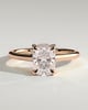 Kelsey - Trellis Elongated Cushion Solitaire - 18k Rose Gold