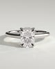 Kelsey - Trellis Elongated Cushion Solitaire - 18k White Gold