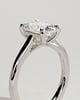 Kelsey - Trellis Elongated Cushion Solitaire - 18k White Gold