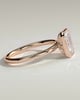 Kezia - Emerald Bezel Solitaire with Petal Gallery Engagement Ring - 18k Rose Gold