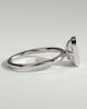 Kezia - Emerald Bezel Solitaire with Petal Gallery Engagement Ring - 18k White Gold