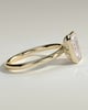 Kezia - Emerald Bezel Solitaire with Petal Gallery Engagement Ring - 18k Yellow Gold