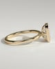 Kezia - Emerald Bezel Solitaire with Petal Gallery Engagement Ring - 18k Yellow Gold