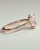 Kiana - Oval Floating Low Set Flush Solitaire with Hidden Halo - 18k Rose Gold