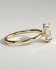 Kiana - Oval Floating Low Set Flush Solitaire with Hidden Halo - 18k Yellow Gold