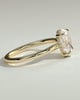 Kiana - Oval Floating Low Set Flush Solitaire with Hidden Halo - 18k Yellow Gold