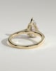 Kimberly - Pear Claw Solitaire with Hidden Halo and Cathedral High Setting Engagement Ring - 18k Yellow Gold