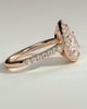 Kirsten  Pear Halo with Pave - 18k Rose Gold