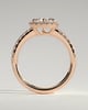 Kirsten  Pear Halo with Pave - 18k Rose Gold