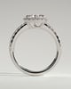 Kirsten  Pear Halo with Pave - 18k White Gold