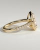Kirsten  Pear Halo with Pave - 18k Yellow Gold