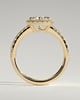 Kirsten  Pear Halo with Pave - 18k Yellow Gold