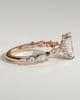 Kyla - 4 Claw Radiant with Hidden Halo & Accent Stones - 18k Rose Gold