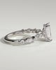 Kyla - 4 Claw Radiant with Hidden Halo & Accent Stones - 18k White Gold