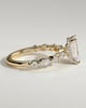 Kyla - 4 Claw Radiant with Hidden Halo & Accent Stones - 18k Yellow Gold