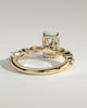 Kyla - 4 Claw Radiant with Hidden Halo & Accent Stones - 18k Yellow Gold