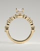 Kyla - 4 Claw Radiant with Hidden Halo & Accent Stones - 18k Yellow Gold