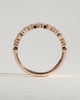Lana - Angled Marquise Round Accent Stone Wedding Ring - 18k Rose Gold
