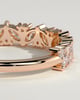Lana - Angled Marquise Round Accent Stone Wedding Ring - 18k Rose Gold
