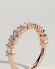 Lana - Angled Marquise Round Accent Stone Wedding Ring - 18k Rose Gold