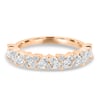 Lana - Round and Marquise Accent Wedding Ring - 18k Rose Gold
