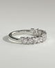 Lana - Angled Marquise Round Accent Stone Wedding Ring - 18k White Gold