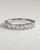 Lana - Angled Marquise Round Accent Stone Wedding Ring - 18k White Gold
