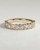 Lana - Angled Marquise Round Accent Stone Wedding Ring - 18k Yellow Gold