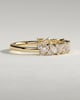 Lana - Angled Marquise Round Accent Stone Wedding Ring - 18k Yellow Gold