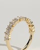 Lana - Angled Marquise Round Accent Stone Wedding Ring - 18k Yellow Gold