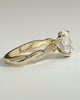Lara - Oval Solitaire with Twisted Pav Band - 18k Yellow Gold