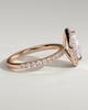 Lauren - Pear Halo with Pav Set - 18k Rose Gold