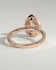 Lauren - Pear Halo with Pav Set - 18k Rose Gold