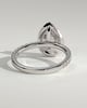 Lauren - Pear Halo with Pav Set - 18k White Gold