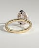 Lauren - Pear Halo with Pav Set - 18k Yellow Gold / 18k White Gold