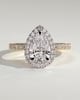 Lauren - Pear Halo with Pav Set - 18k Yellow Gold / 18k White Gold