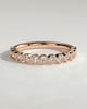 Laurie - Round Bezel Set Wedding Ring - 18k Rose Gold Straight