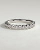 Laurie - Round Bezel Set Wedding Ring - 18k White Gold Straight