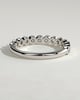 Laurie - Round Bezel Set Wedding Ring - 18k White Gold Straight