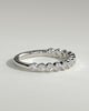 Laurie - Round Bezel Set Wedding Ring - 18k White Gold Straight