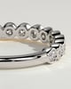 Laurie - Round Bezel Set Wedding Ring - 18k White Gold Straight