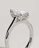 Leila - 6 Claw Marquise Solitaire - 18k White Gold