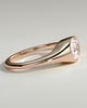 Lennon - Elongated Cushion East West Bezel Solitaire with Signet Band Engagement Ring - 18k Rose Gold