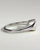Lennon - Elongated Cushion East West Bezel Solitaire with Signet Band Engagement Ring - 18k White Gold