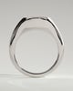 Lennon - Elongated Cushion East West Bezel Solitaire with Signet Band Engagement Ring - 18k White Gold