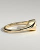 Lennon - Elongated Cushion East West Bezel Solitaire with Signet Band Engagement Ring - 18k Yellow Gold