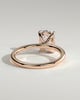 Leonora - Elongated Cushion 4 Claw Solitaire Engagement Ring - 18k Rose Gold High Setting