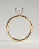Leonora - Elongated Cushion 4 Claw Solitaire Engagement Ring - 18k Yellow Gold / 18k White Gold High Setting