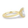 Leonora - Elongated Cushion Solitaire - 18k Yellow Gold High Setting